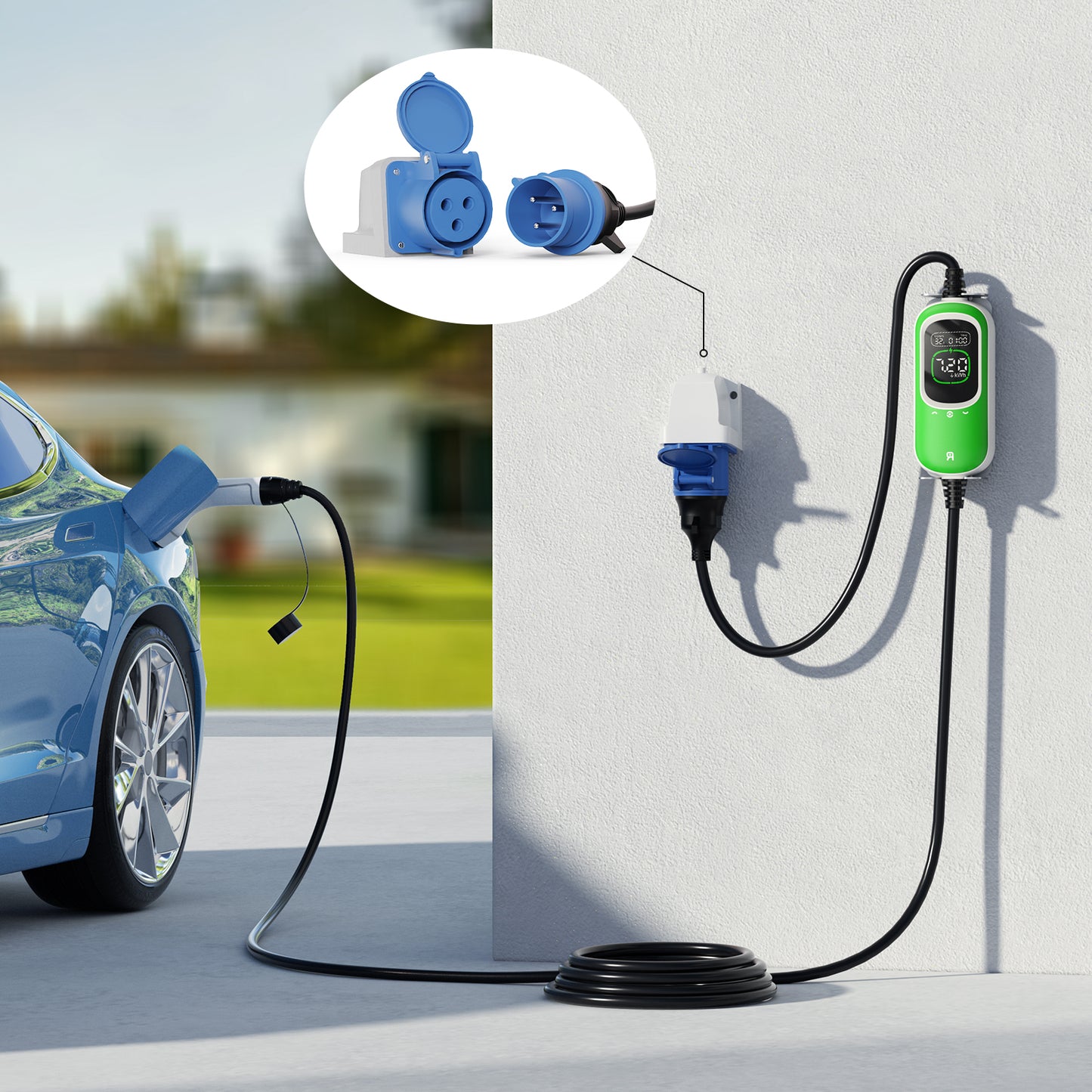 Chargeur mobile pour véhicule électrique Rheidon 7,2 kW