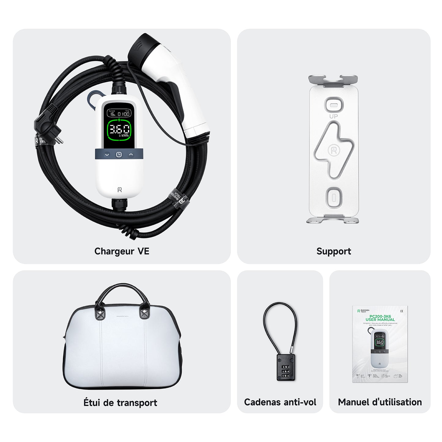 Chargeur mobile pour véhicule électrique Rheidon 3,6 kW
