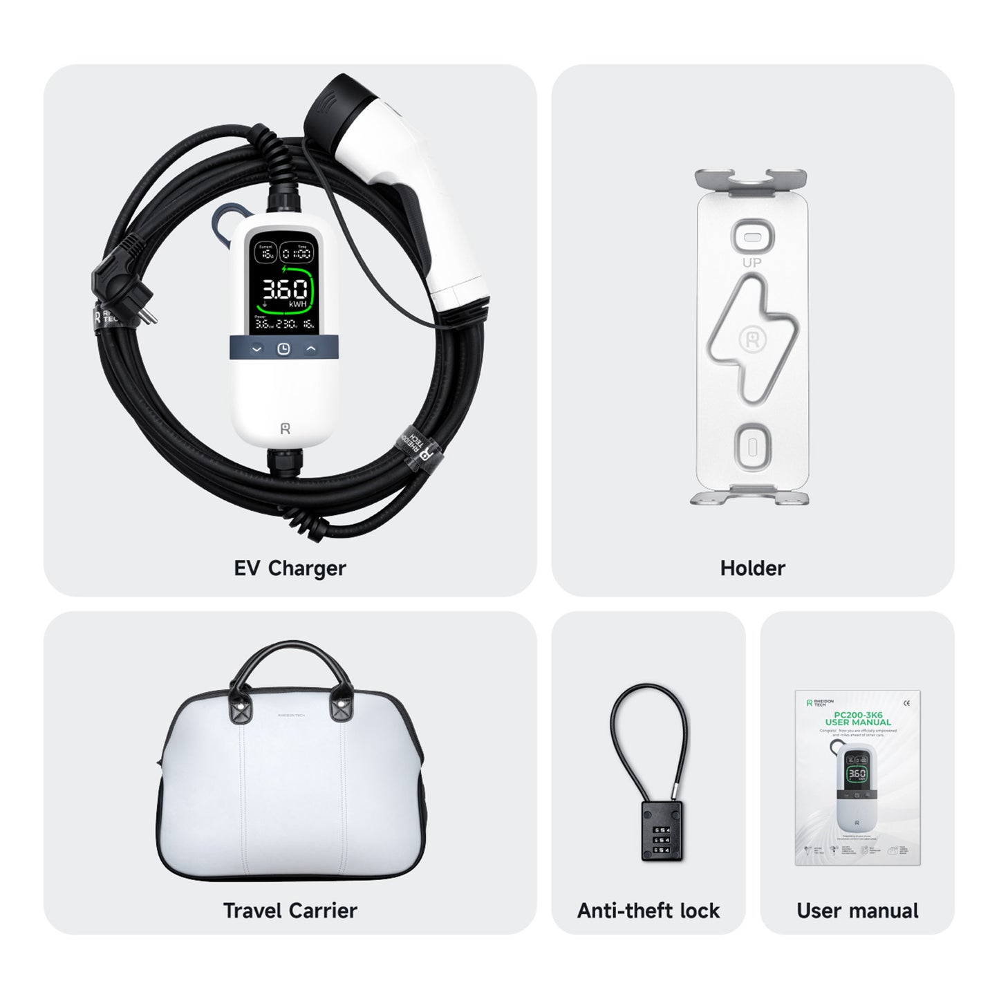 Rheidon 3.6 kW Portable EV Charger